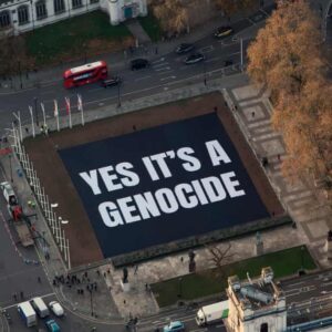 £27,000 Payout after Gaza Genocide Banner Seized and Destroyed in Parliament Square