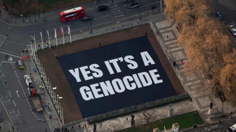 £27,000 Payout after Gaza Genocide Banner Seized and Destroyed in Parliament Square