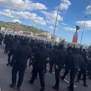 Masked Far-Right Group Blockades Dover while Labour Boasts of Cutting Small-Boat Crossings