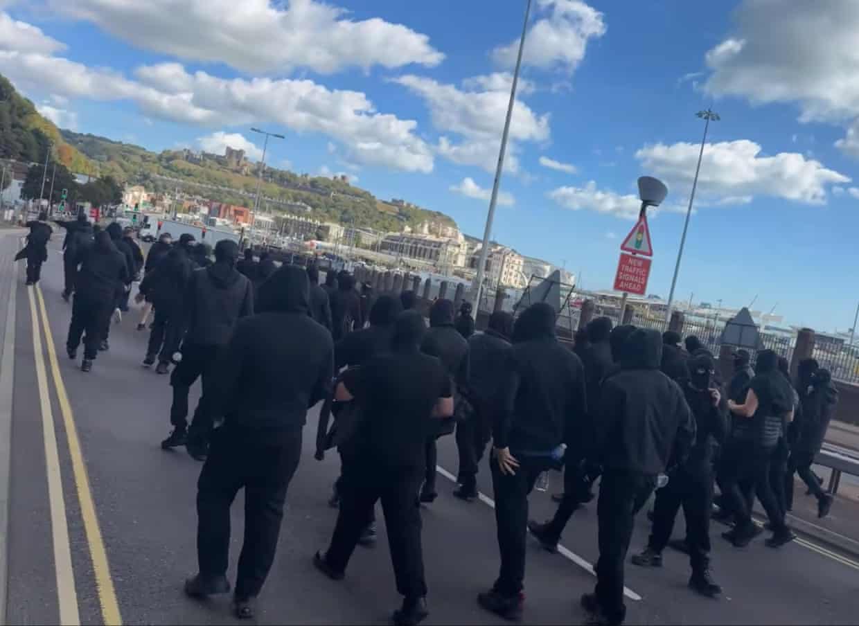 Masked Far-Right Group Blockades Dover while Labour Boasts of Cutting Small-Boat Crossings